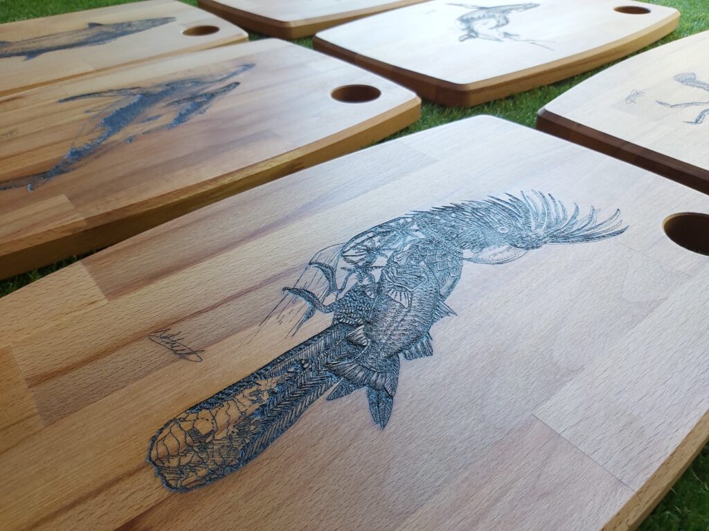 Laser Engraved timber boards