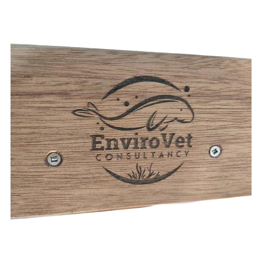 Envirovet Logo Engraved on Timber
