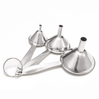 re-usable plastic free stainless steel funnel set small