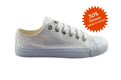 Etiko Sneakers Lowcuts All White - Limited Edition Organic Fairtrade