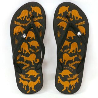 Etiko Natural Rubber Thongs - Stone Country Animals