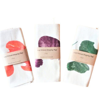Zero Waste Store Australia Amy Jade Creations Leaf Print Cotton Shopping bags