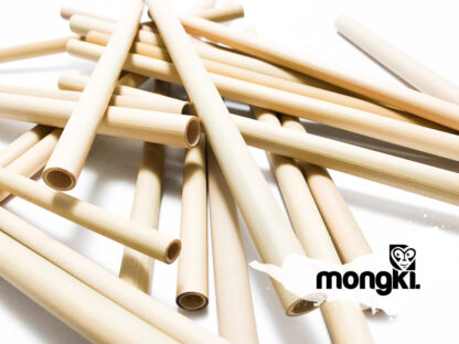 Mongki Bamboo Drinking Straws - Re-Usable PK4